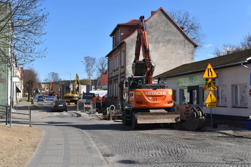 1/8 Prace podziemne na wielu ulicach w Sulęcinie