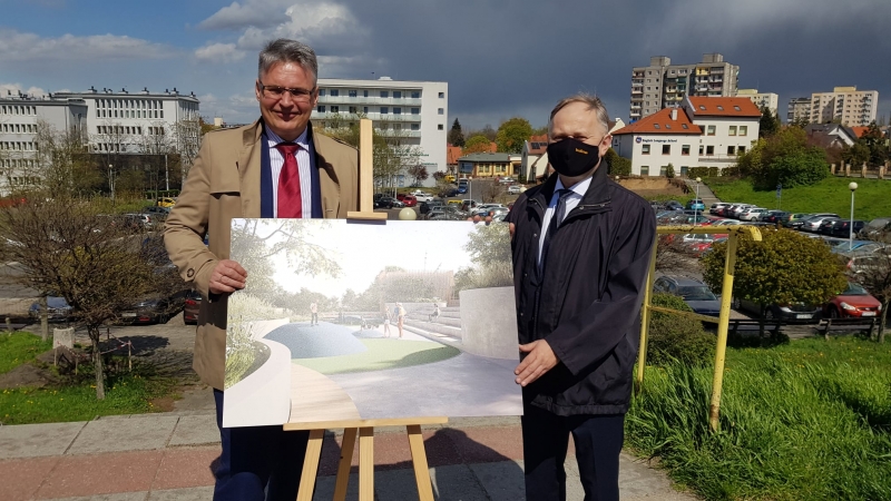 3/4 Wizualizacja parkingu wielopoziomowego przy Palmiarni w Zielonej Górze