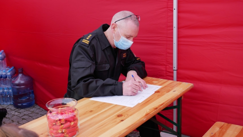 7/19 Strażacy z klubu „Honorowych Dawców Krwi Ognista Kropla” zorganizowali zbiórkę krwi