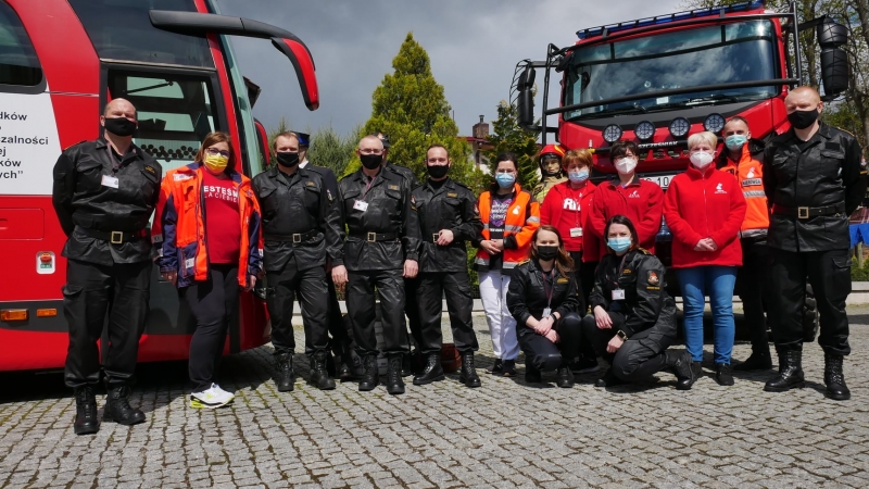 19/19 Strażacy z klubu „Honorowych Dawców Krwi Ognista Kropla” zorganizowali zbiórkę krwi