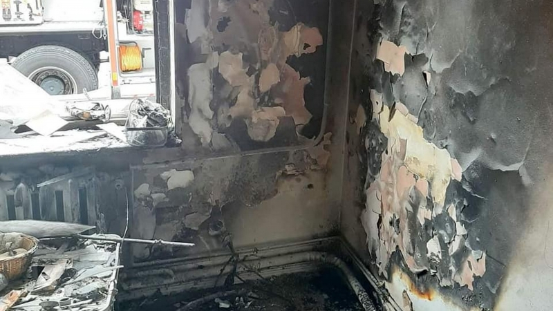 5/7 Pożar mieszkania w Trzebiszewie. Spaliła się wersalka