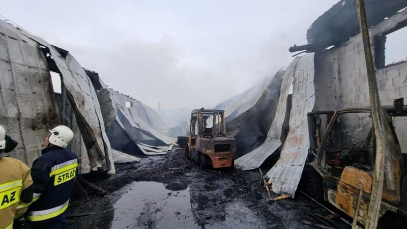 6/10 Pożar tartaku w miejscowości Dębówko