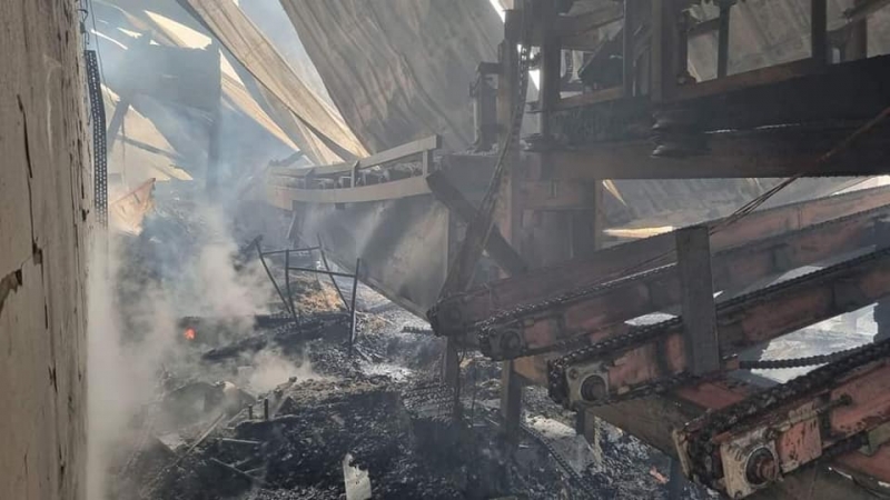 7/10 Pożar tartaku w miejscowości Dębówko