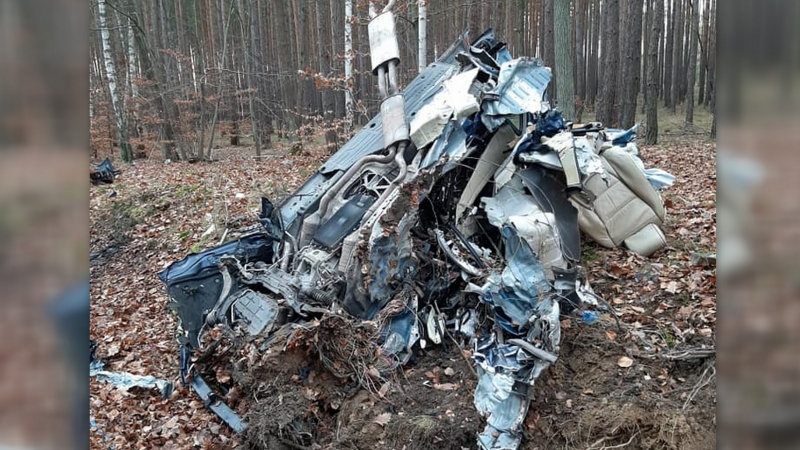 7/8 Jaguar roztrzaskał się o drzewo i stanął w płomieniach