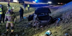 Dwa wypadki na autostradzie A2