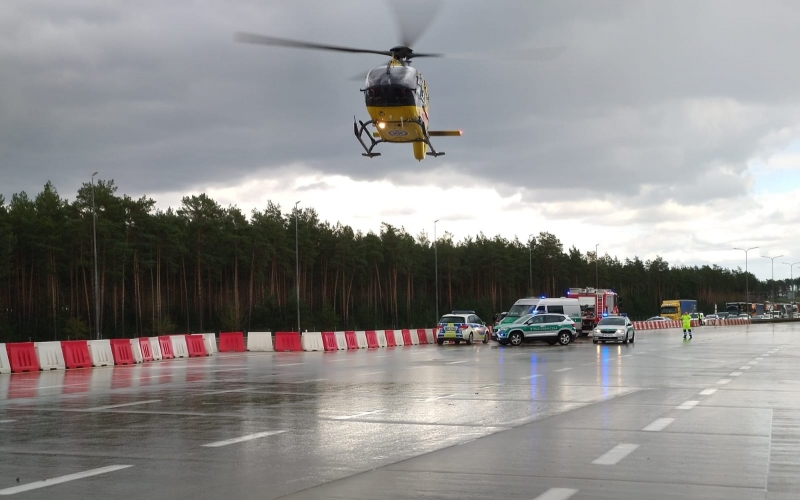 1/10 Pościg na autostradzie A2 zakończony wypadkiem