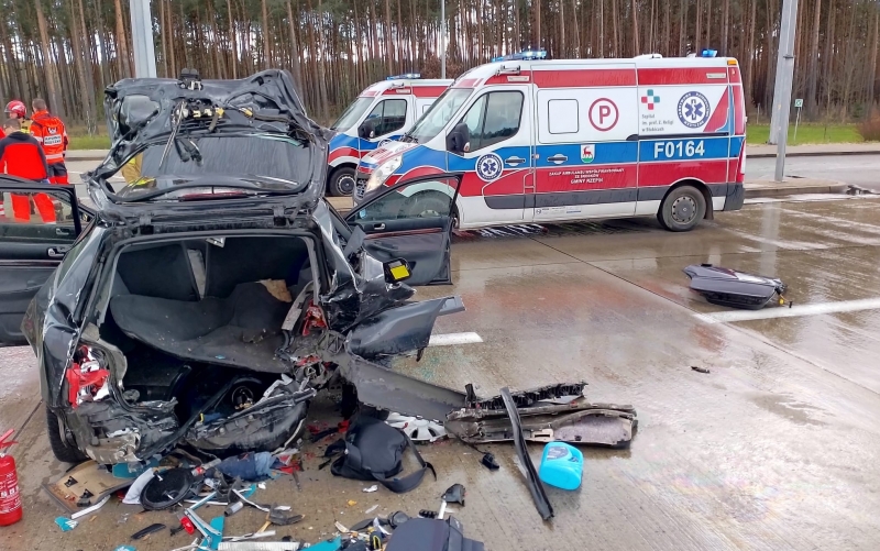 6/10 Pościg na autostradzie A2 zakończony wypadkiem