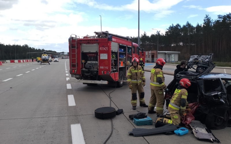 9/10 Pościg na autostradzie A2 zakończony wypadkiem