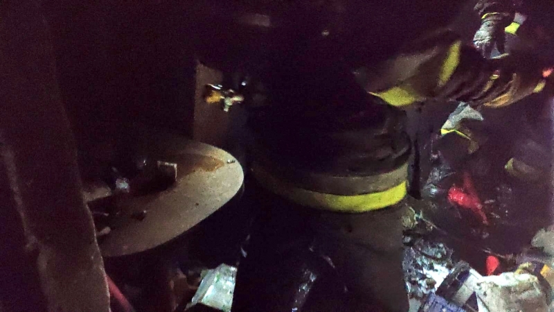 4/5 Pożar w budynku wielorodzinnym w Bledzewie