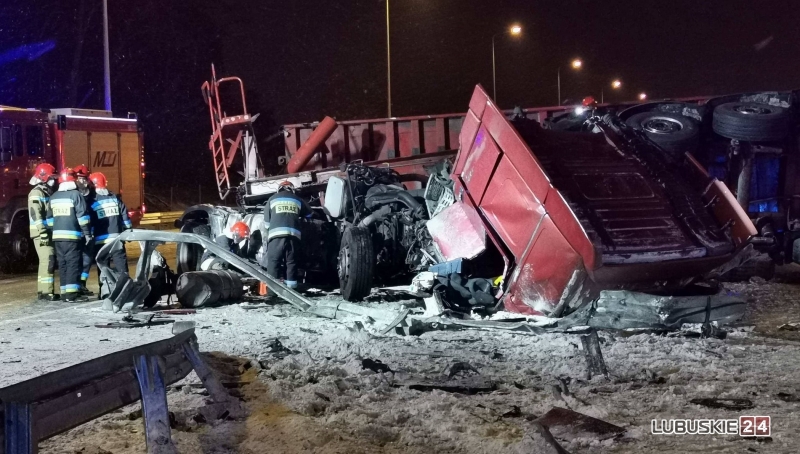 4/6 Wypadek ciężarówki na S3 koło Gorzowa