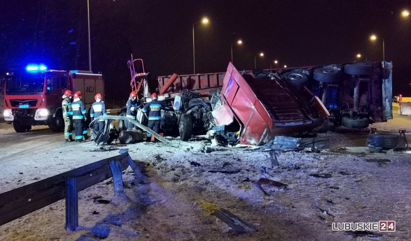 5/6 Wypadek ciężarówki na S3 koło Gorzowa