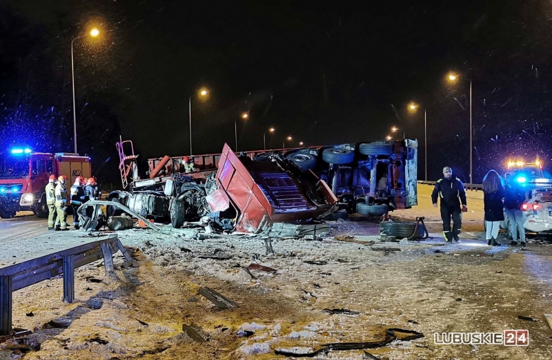 6/6 Wypadek ciężarówki na S3 koło Gorzowa