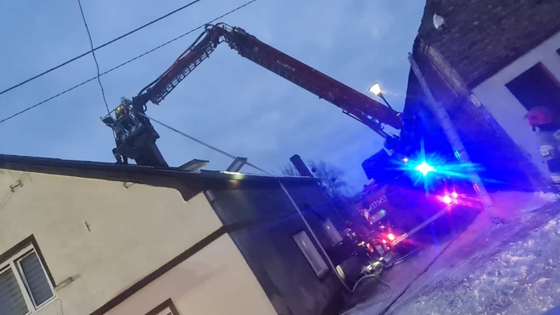 3/12 Pożar w Przytocznej. Palił się budynek mieszkalny 