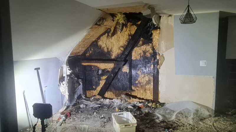 8/12 Pożar w Przytocznej. Palił się budynek mieszkalny 