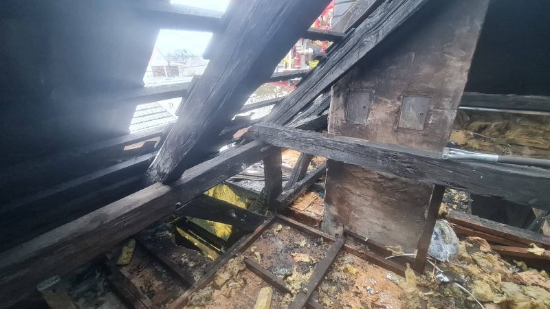 12/12 Pożar w Przytocznej. Palił się budynek mieszkalny 