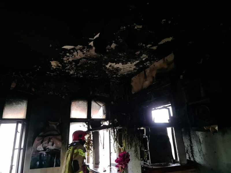 4/6 Pożar w budynku smażalni w Wierzbnie